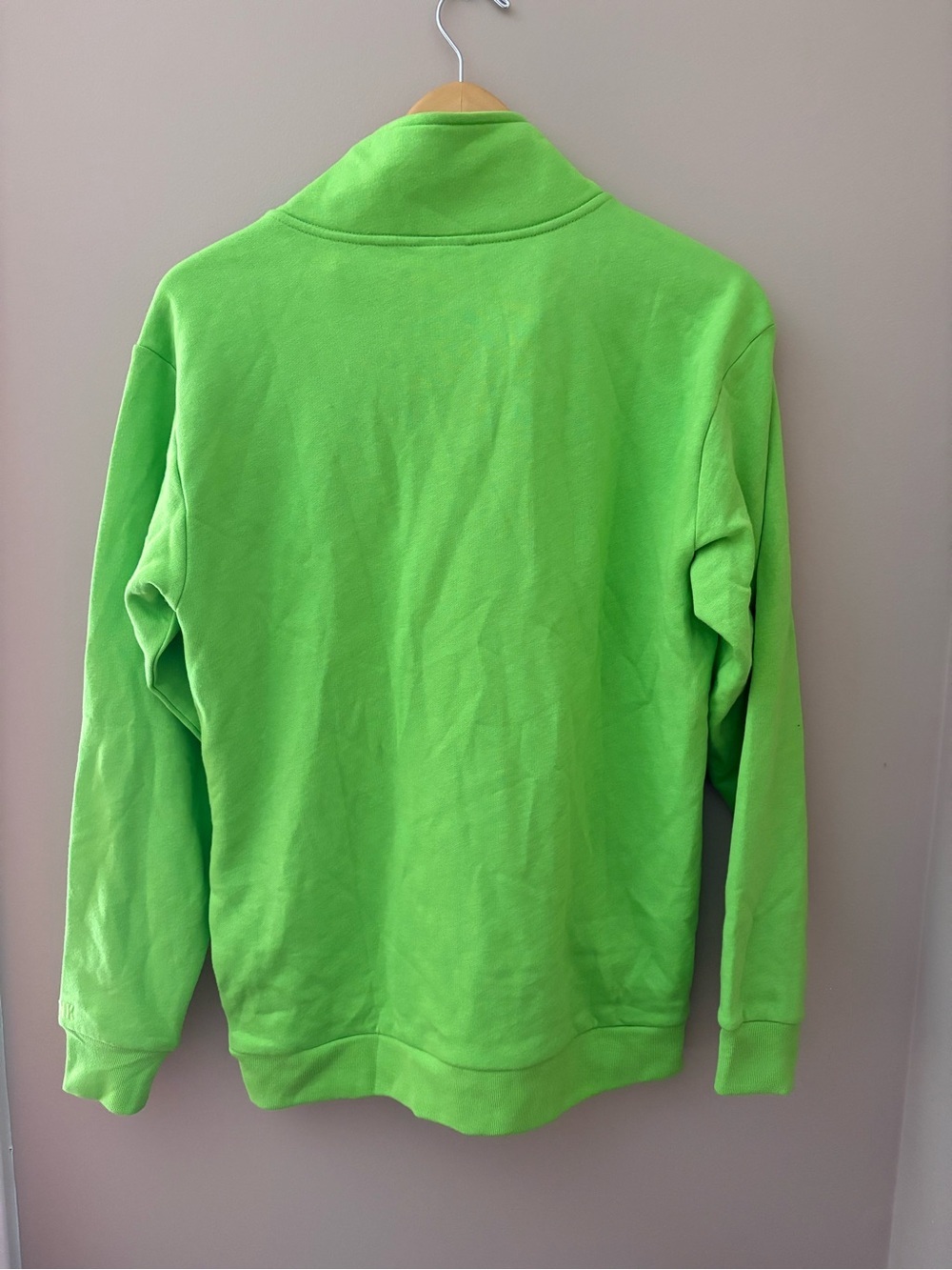 Women’s VS PINK Half-Zip Pullover Sweater - Bright Green NWTS Sz XS - Picture 4 of 4